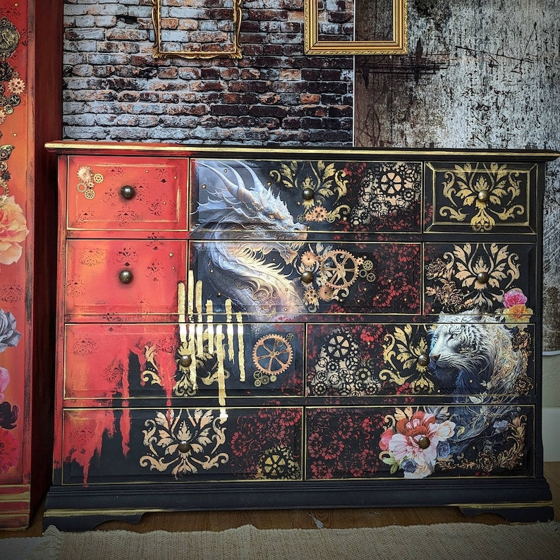 Maksimalistiske bohemiske møbler. Store kommister, fantasikunst, skabt for at bestille fra vintage møbler af høj kvalitet. Brugerdefineret service Levere - Image 2