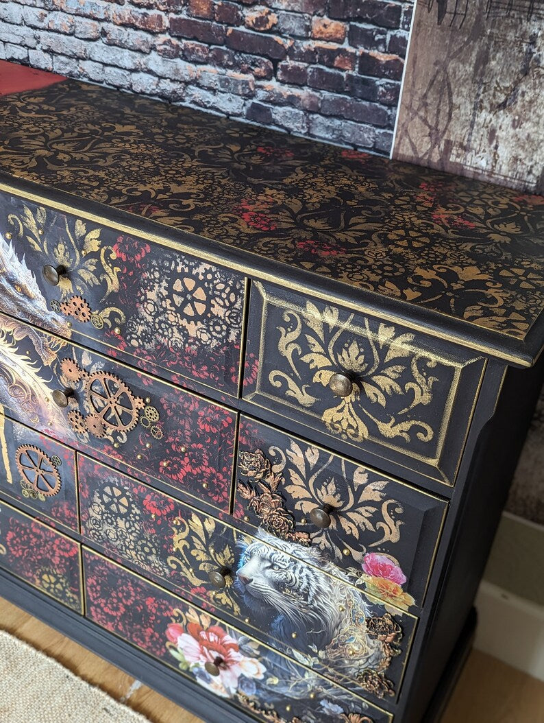 Maksimalistiske bohemiske møbler. Store kommister, fantasikunst, skabt for at bestille fra vintage møbler af høj kvalitet. Brugerdefineret service Levere - Image 3