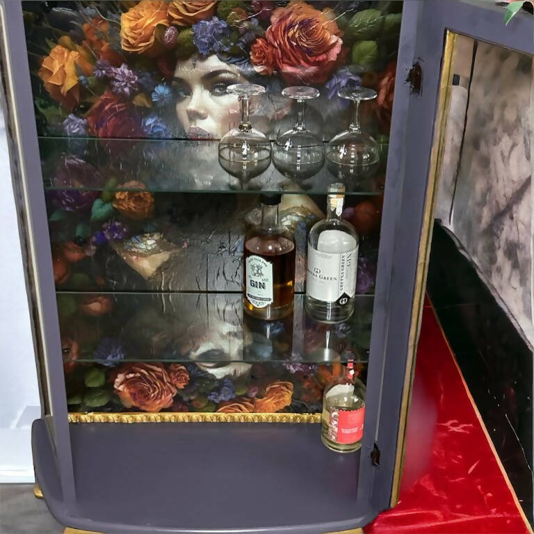 Vintage drinks kabinet/displayskabet - Image 2